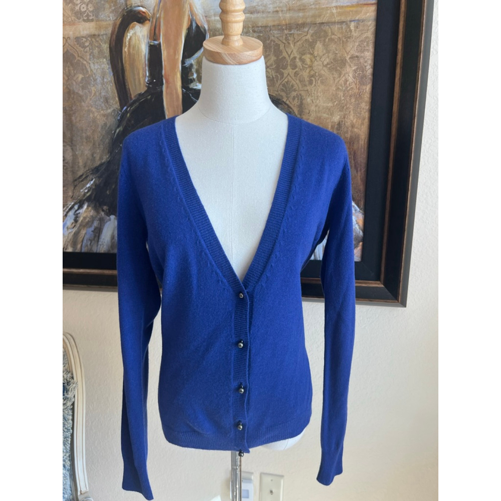 Women's Max Mara Blue Cardigan XL Cashmere